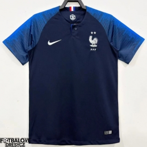 Francie 2018-2019 Retro Domácí Dres Krátký Rukáv Francie 2018-2019 Retro Domácí Dres Krátký Rukáv
